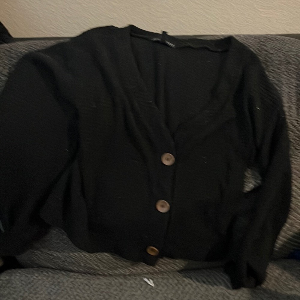 Black knit sweater size large